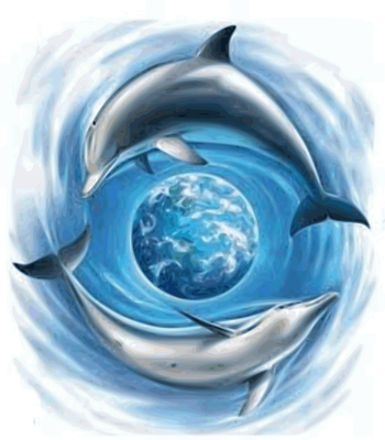 tattoos of dolphins. Cosmic Dolphin Tattoo Template